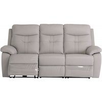 Product photograph of Sophia Light Grey Leather 3 Seater Electric Recliner Sofa from Choice Furniture Superstore