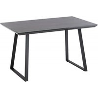 Product photograph of Michigan 4 Seater Dining Table - Grey Oak Glass Top With Black Powder Coated Base from Choice Furniture Superstore