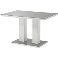 Product photograph of Riley Grey And Glass 4 Seater Dining Table from Choice Furniture Superstore
