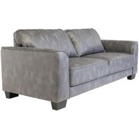 Product photograph of Spencer Grey Distressed Fabric 3 Seater Sofa from Choice Furniture Superstore