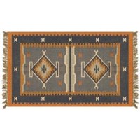 Product photograph of Dewas Kilim Grey Floor Rug - Medium from Choice Furniture Superstore