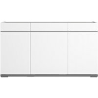 Product photograph of Modern Mara White Italian 140cm Medium Buffet Sideboard - 3 Doors from Choice Furniture Superstore