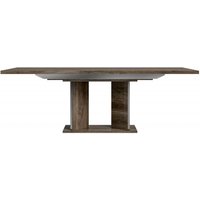 Product photograph of Modern Medea Vintage Oak Italian 6-10 Seater Extending Pedestal Dining Table from Choice Furniture Superstore