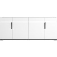 Product photograph of Modern Mara White 195cm Large Buffet 4 Door Sideboard With Metal Handle from Choice Furniture Superstore