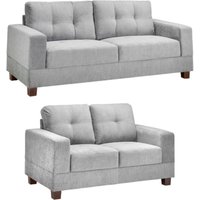 Product photograph of Jerry Grey 3 2 Seater Fabric Sofa from Choice Furniture Superstore