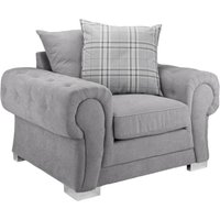 Product photograph of Verona Scatterback Grey Armchair from Choice Furniture Superstore