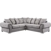 Product photograph of Verona Scatterback Grey Large Corner Sofabed from Choice Furniture Superstore