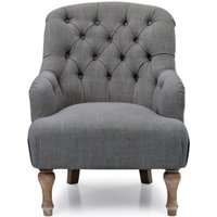 Product photograph of Bianca Antheia Charcoal Linen Fabric Armchair from Choice Furniture Superstore