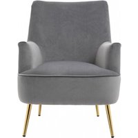 Product photograph of Jetson Athena Grey Velvet Fabric Accent Chair from Choice Furniture Superstore