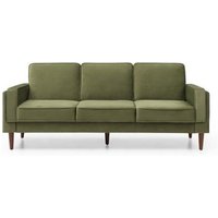 Product photograph of Paolo Olive Green Velvet Fabric 3 Seater Click Clack Sofa Bed from Choice Furniture Superstore