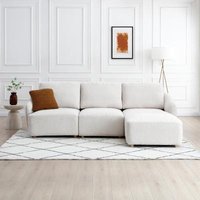 Product photograph of Como Natural Boucle Fabric 3 Seater Modular Sofa from Choice Furniture Superstore