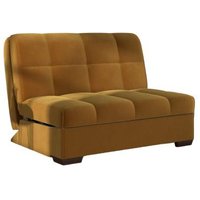 Product photograph of Harper Yellow Sunningdale Saffron 2 Seater Fabric Pull Out Sofa Bed from Choice Furniture Superstore