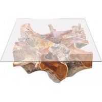Product photograph of Root Square Lombok Coffee Table With 90x90cm Glass from Choice Furniture Superstore