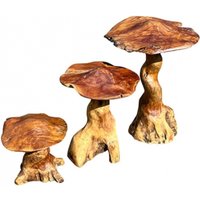 Product photograph of Teak Root Giant Wild Toadstools Set Of 3 from Choice Furniture Superstore