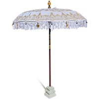 Product photograph of Bali Sun Parasol Cloud White And Gold 2m from Choice Furniture Superstore
