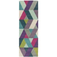 Product photograph of Asiatic Contemporary Design Funk Chevron 02 Blue Green Runner - 70cm X 200cm from Choice Furniture Superstore