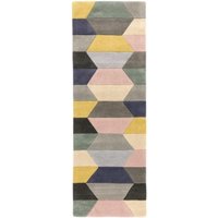 Product photograph of Asiatic Contemporary Design Funk Honeycomb 04 Pastel Runner - 70cm X 200cm from Choice Furniture Superstore