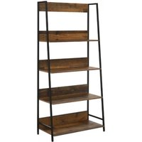 Product photograph of Abbey Rustic Oak Wide Open Shelving Unit from Choice Furniture Superstore
