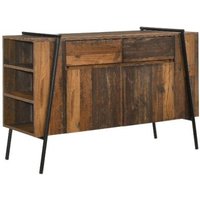 Product photograph of Abbey Rustic Oak 120cm Small 2 Door Sideboard from Choice Furniture Superstore