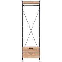 Product photograph of Claire Light Oak 2 Drawer Open Wardrobe from Choice Furniture Superstore