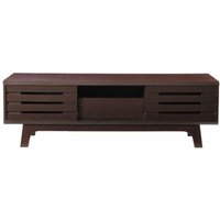 Product photograph of Essentials Dark Wood 140cm Tv Unit from Choice Furniture Superstore