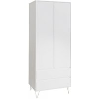 Product photograph of Monaco White 2 Door 2 Drawer Wardrobe from Choice Furniture Superstore