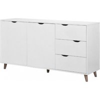 Product photograph of Pulford White 2 Door Medium Sideboard from Choice Furniture Superstore