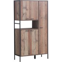 Product photograph of Industrial Rustic Oak Effect 5 Door Kitchen Cabinet from Choice Furniture Superstore