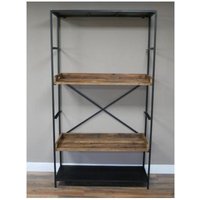 Product photograph of Dutch Industrial Reclaimed Wood And Iron Shelves from Choice Furniture Superstore