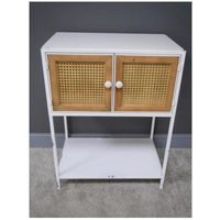 Product photograph of Dutch Metal And Rattan Storage Cabinet from Choice Furniture Superstore