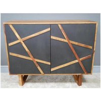 Product photograph of Dutch Sheesham Wood 2 Door Small Sideboard from Choice Furniture Superstore