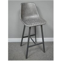 Product photograph of 2 X Dutch Dark Grey Faux Leather Bar Stool - 7135 from Choice Furniture Superstore