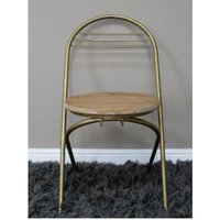 Product photograph of Dutch Golden Metal Dining Chair Sold In Pairs - 8283 from Choice Furniture Superstore