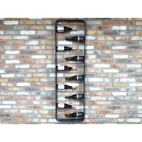 Product photograph of Dutch Black Metal 10 Wine Bottle Holder - 9363 from Choice Furniture Superstore