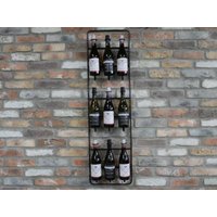 Product photograph of Dutch Black Metal 9 Wine Bottle Holder Set Of 2 from Choice Furniture Superstore
