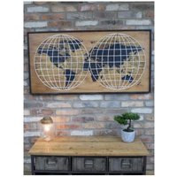 Product photograph of Map Of The World Set Of 2 from Choice Furniture Superstore
