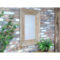 Product photograph of Wood Rectangular Mirror from Choice Furniture Superstore