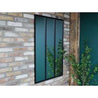 Product photograph of Black Metal Rectangular Mirror from Choice Furniture Superstore