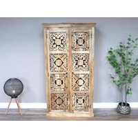 Product photograph of Dutch Mango Wood Large Carved Cabinet - 9794 from Choice Furniture Superstore