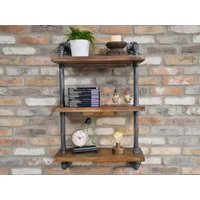 Product photograph of Dutch Pipe Wooden 3 Wall Shelves from Choice Furniture Superstore