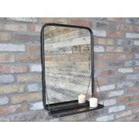 Product photograph of Dutch Metal Mirror With Shelf Set Of 2 - 4769 from Choice Furniture Superstore