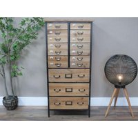 Product photograph of Dutch Wooden Multi Drawer Tall Cabinet - 8775 from Choice Furniture Superstore