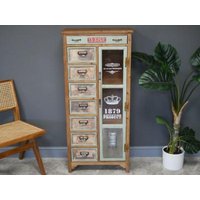 Product photograph of Dutch Fir Wood Multi Drawer Tall Cabinet from Choice Furniture Superstore