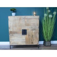 Product photograph of Dutch Mango Wood 4 Door Cabinet from Choice Furniture Superstore