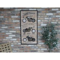 Product photograph of Motorbikes Clock - 8411 from Choice Furniture Superstore