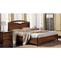 Product photograph of Camel Nostalgia Walnut Italian Curvo Fregio 6ft Queen Size Bed from Choice Furniture Superstore