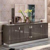 Product photograph of Modum Platinum Italian Silver Slim Large Buffet Sideboard from Choice Furniture Superstore