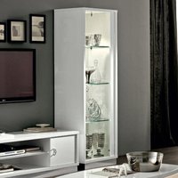 Product photograph of Modum Roma White Italian Glamour 1 Door Vitrine from Choice Furniture Superstore