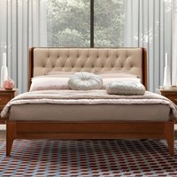 Product photograph of Camel Giotto Walnut Italian 5ft King Size Bed from Choice Furniture Superstore