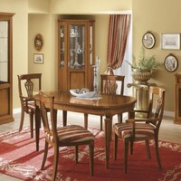 Product photograph of Camel Nostalgia Walnut Italian Oval Extending Dining Set With 2 Chairs And 2 Armchair from Choice Furniture Superstore